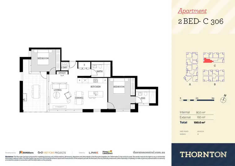 Floorplan of Homely apartment listing, Level 3/C306/Stage 2 Lord Sheffield Circuit, Penrith NSW 2750