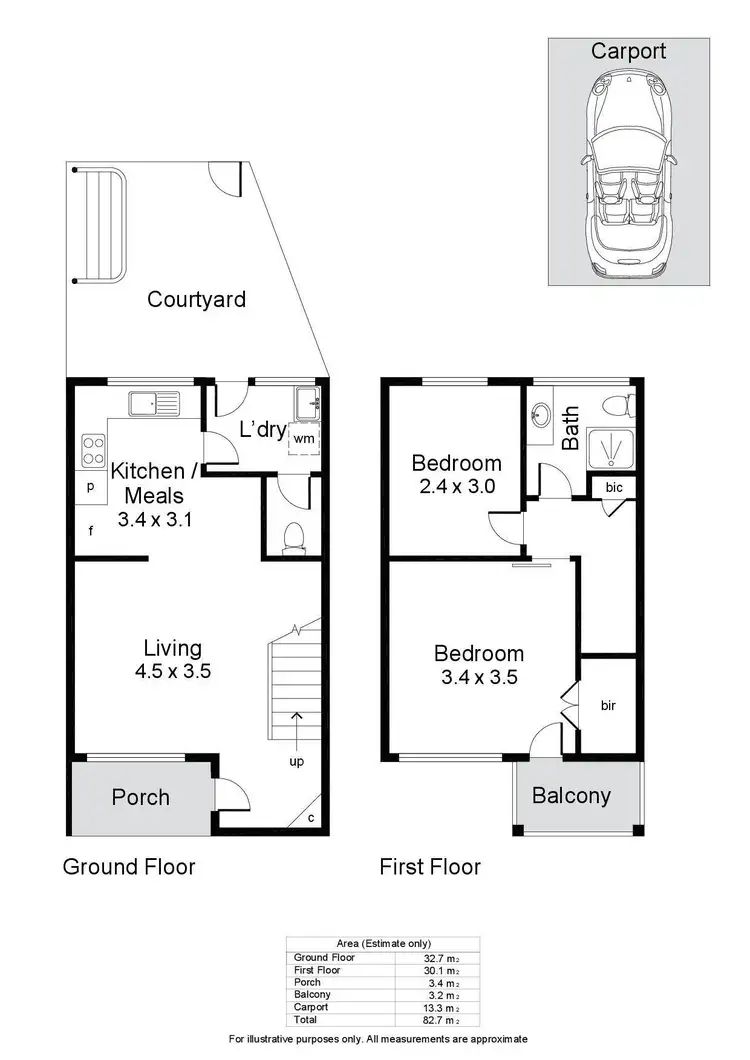 Floorplan of Homely townhouse listing, 10/364 Military Road, Semaphore Park SA 5019