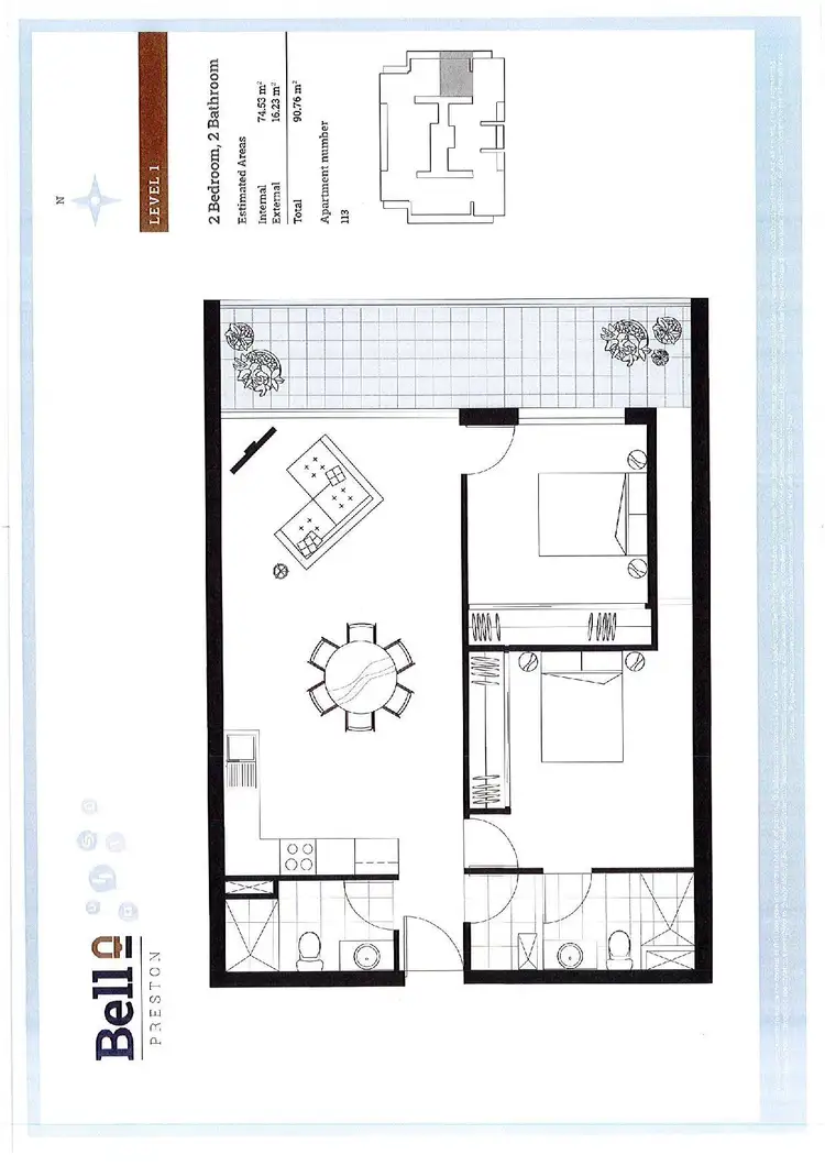 Floorplan of Homely apartment listing, 113/448 Bell Street, Preston VIC 3072