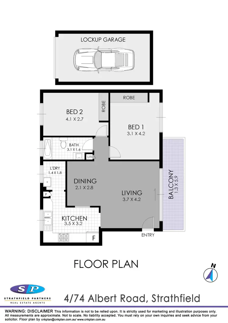 Floorplan of Homely apartment listing, 4/72-74 Albert Road, Strathfield NSW 2135