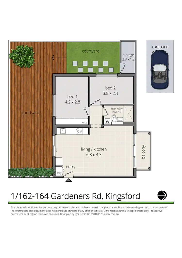 Floorplan of Homely unit listing, 1/162-164 Gardeners Road, Kingsford NSW 2032