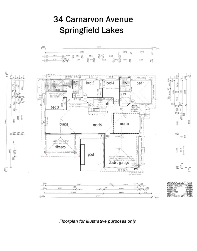 Floorplan of Homely house listing, 34 Carnarvon Avenue, Springfield Lakes QLD 4300