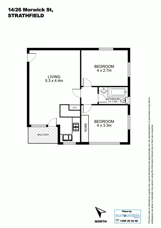 Floorplan of Homely unit listing, 3/24-26 Morwick Street, Strathfield NSW 2135