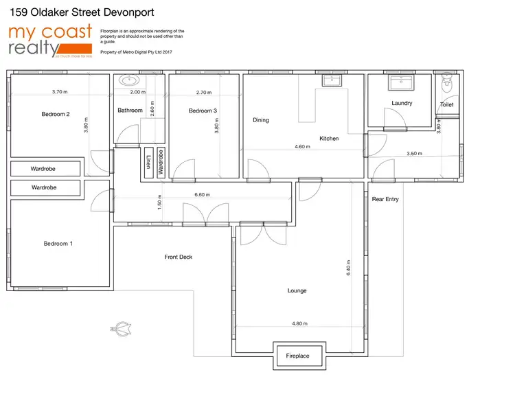 Floorplan of Homely house listing, 159 Oldaker Street, Devonport TAS 7310