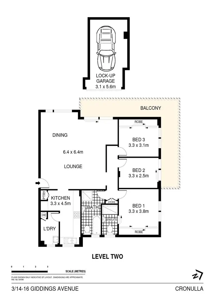Floorplan of Homely apartment listing, 3/14 Giddings Avenue, Cronulla NSW 2230
