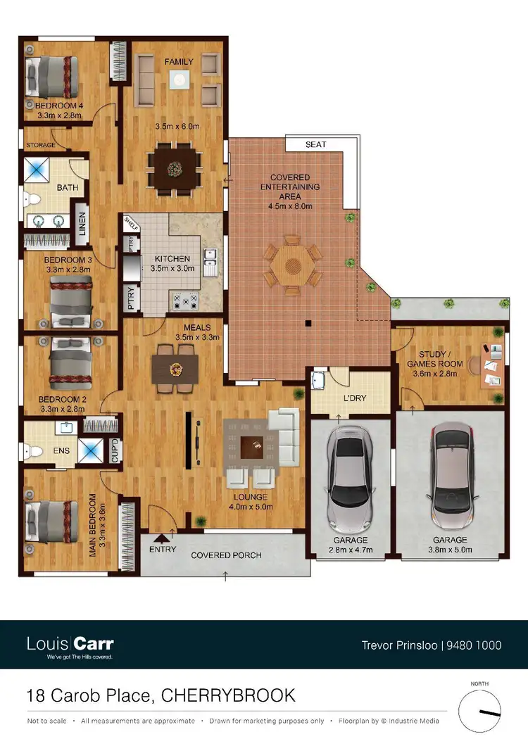 Floorplan of Homely house listing, 18 Carob Place, Cherrybrook NSW 2126