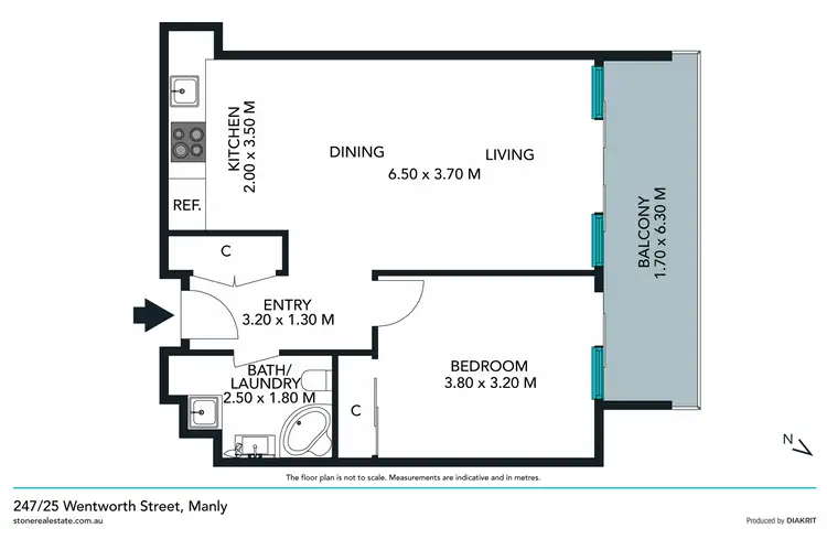 Floorplan of Homely apartment listing, 247/25 Wentworth Street, Manly NSW 2095
