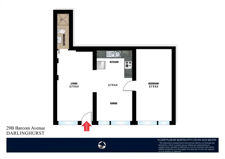 Floorplan of Homely apartment listing, 29B/23-29 Barcom Avenue, Darlinghurst NSW 2010