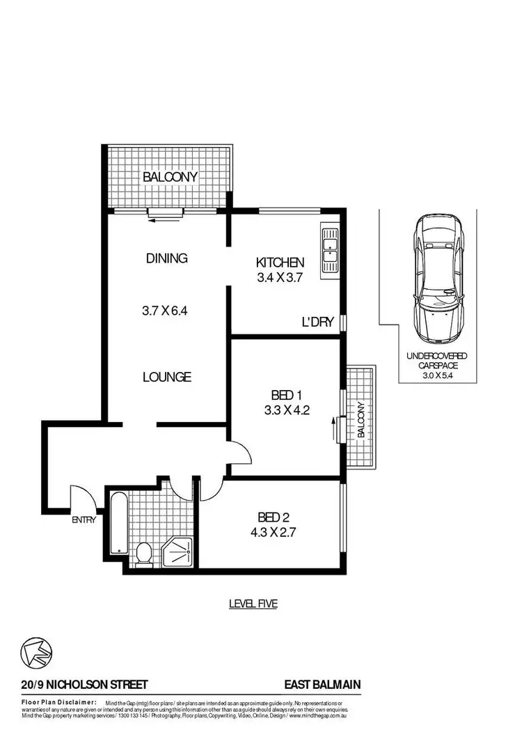 Floorplan of Homely apartment listing, 20/9 Nicholson Street, Balmain East NSW 2041