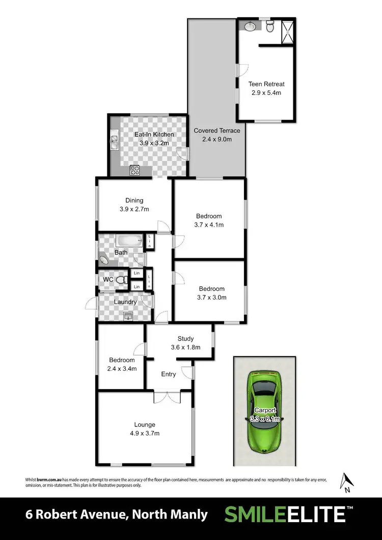 Floorplan of Homely house listing, 6 Robert Avenue, North Manly NSW 2100