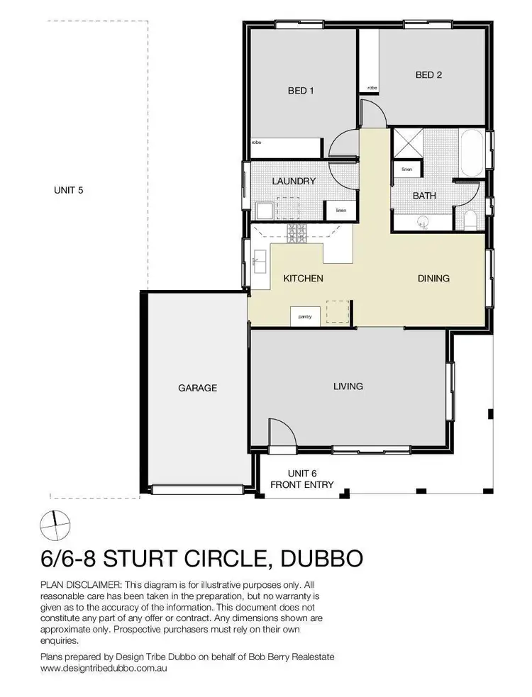 Floorplan of Homely villa listing, 6/6-8 Sturt Circle, Dubbo NSW 2830