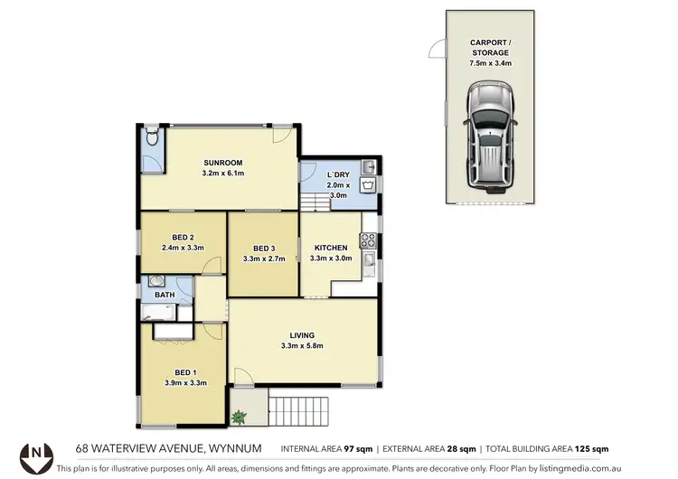 Floorplan of Homely house listing, 68 Waterview Avenue, Wynnum QLD 4178