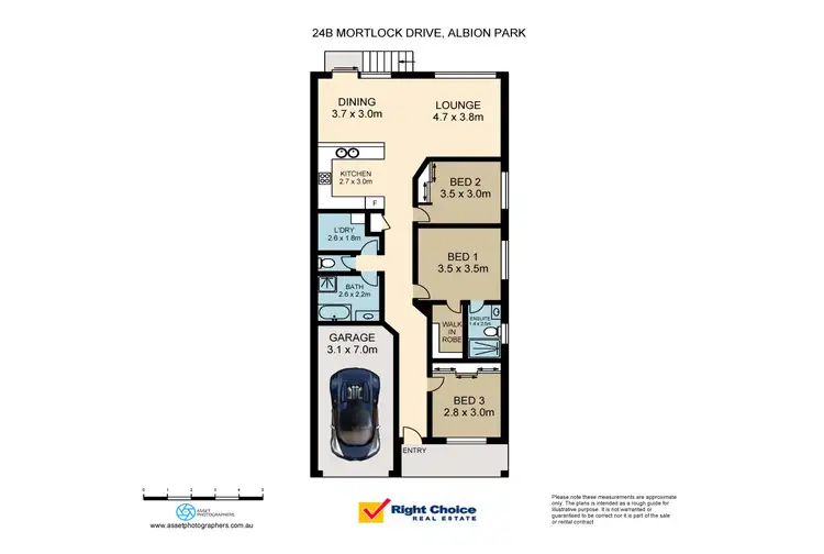 Floorplan of Homely semi-detached listing, 24B Mortlock Drive, Albion Park NSW 2527