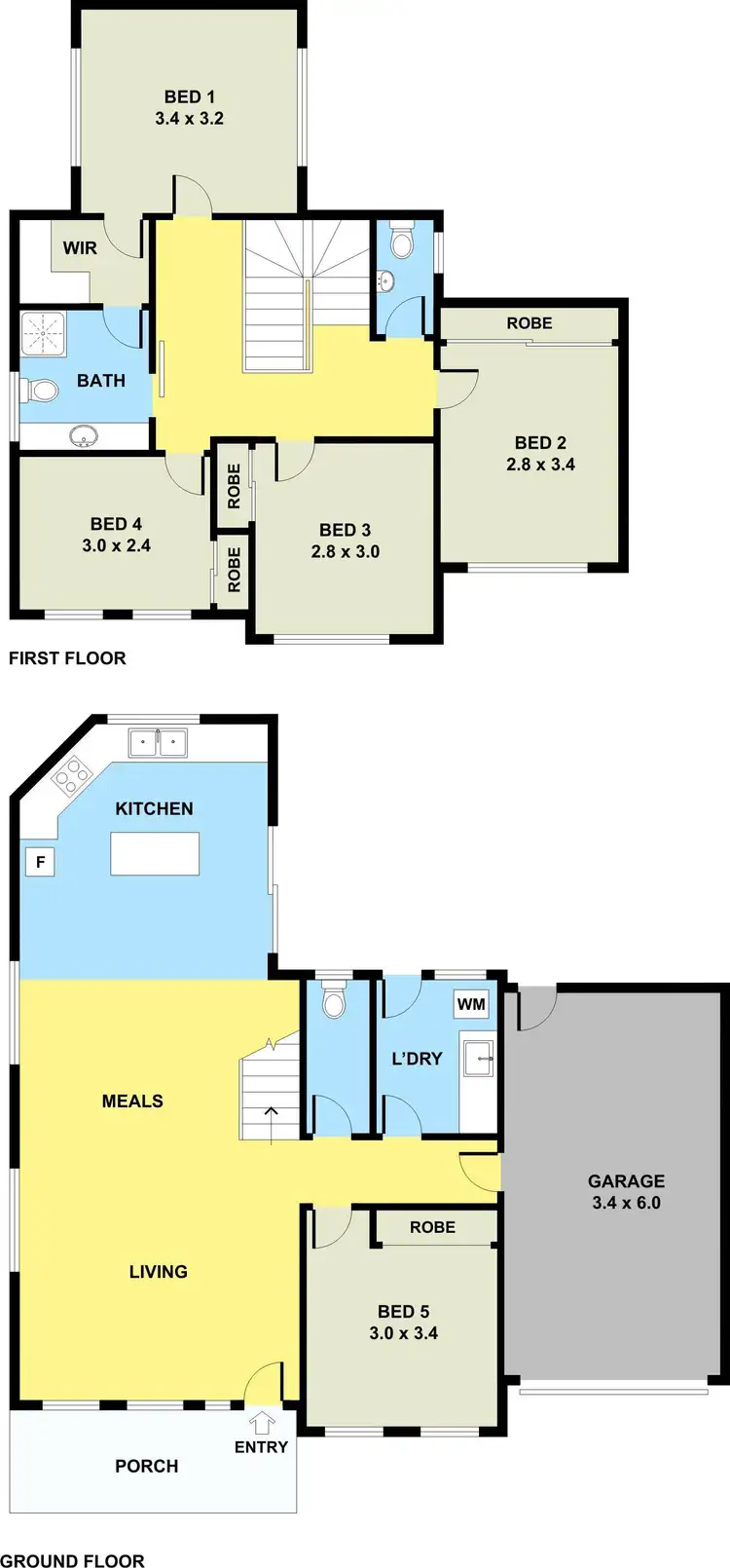 Floorplan of Homely townhouse listing, 1/217 West Street, Glenroy VIC 3046