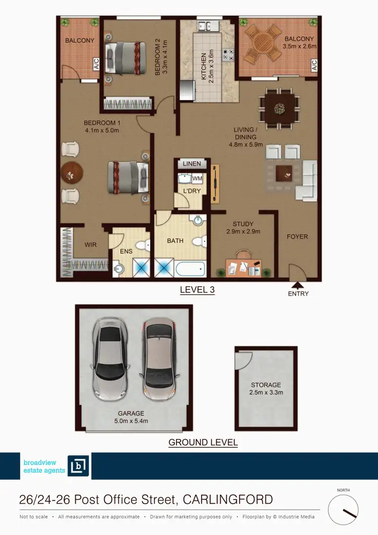 Floorplan of Homely apartment listing, 26/24-26 Post Office Street, Carlingford NSW 2118