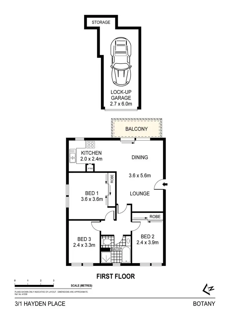Floorplan of Homely apartment listing, 3/1 Hayden Place, Botany NSW 2019