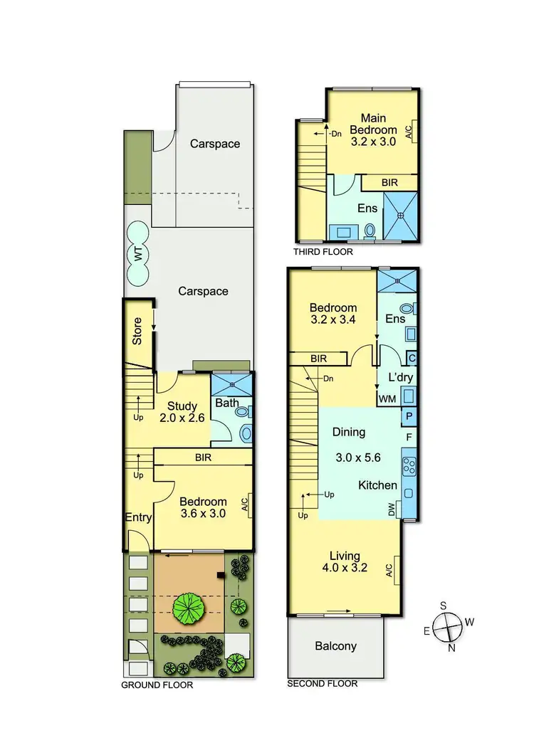 Floorplan of Homely townhouse listing, 3B Carlisle Street, Preston VIC 3072