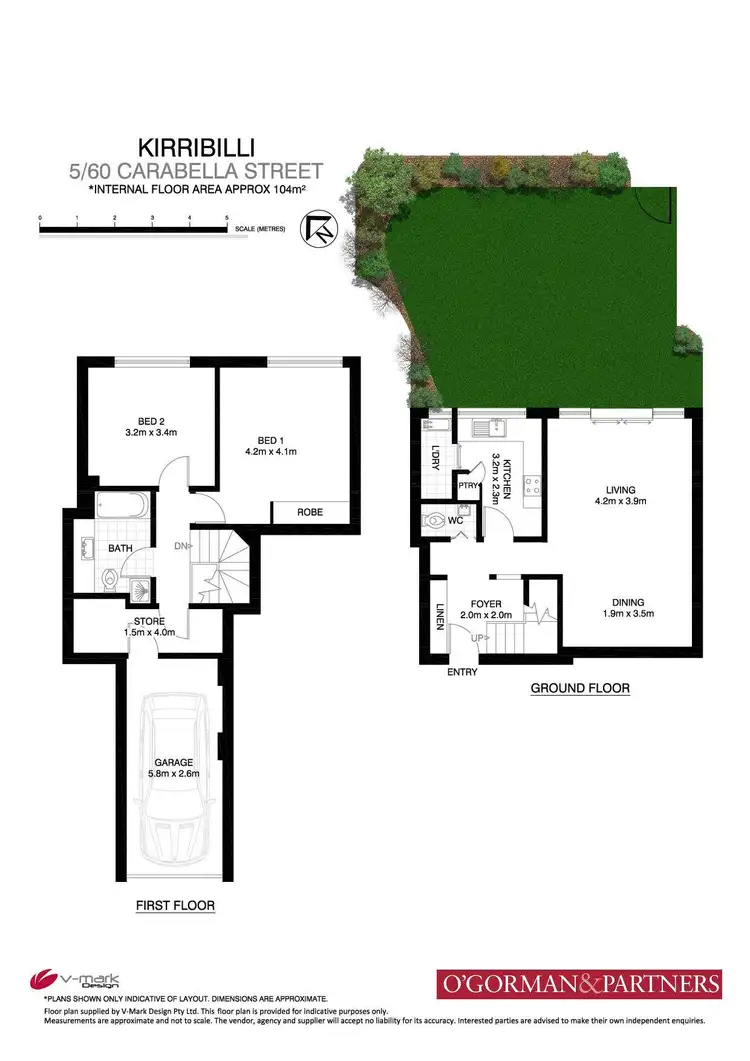 Floorplan of Homely townhouse listing, 5/60 Carabella Street, Kirribilli NSW 2061