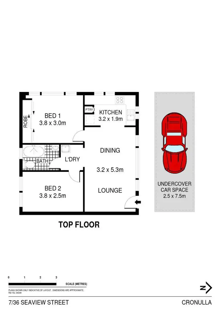 Floorplan of Homely unit listing, 7/36 Seaview Street, Cronulla NSW 2230