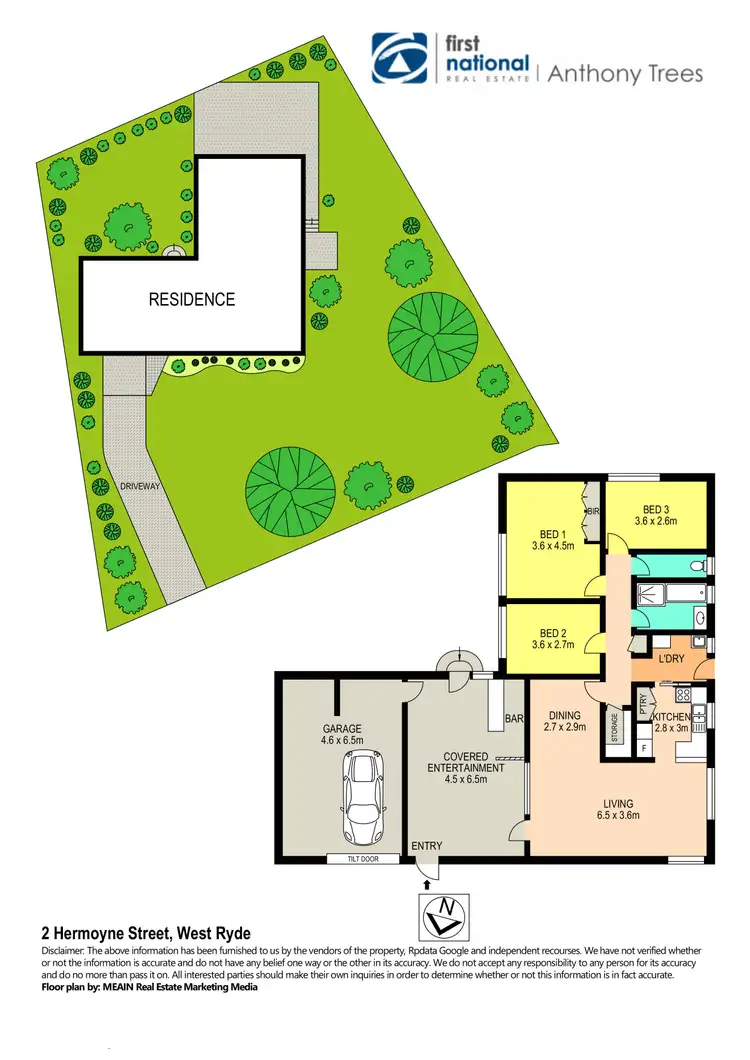 Floorplan of Homely house listing, 2 Hermoyne Street, West Ryde NSW 2114