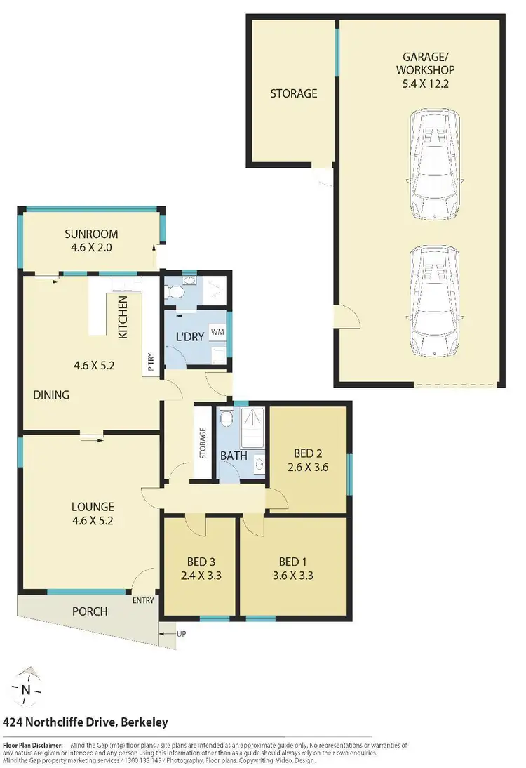 Floorplan of Homely house listing, 424 Northcliffe Drive, Berkeley NSW 2506