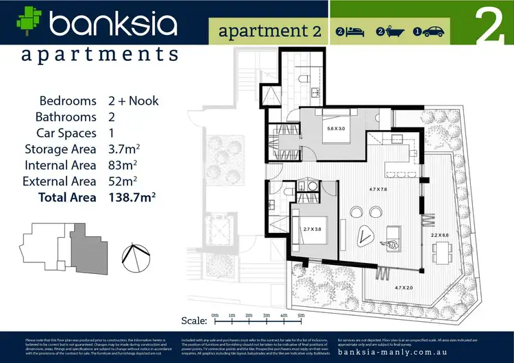 Floorplan of Homely apartment listing, 2/2a Gilbert Street, Manly NSW 2095