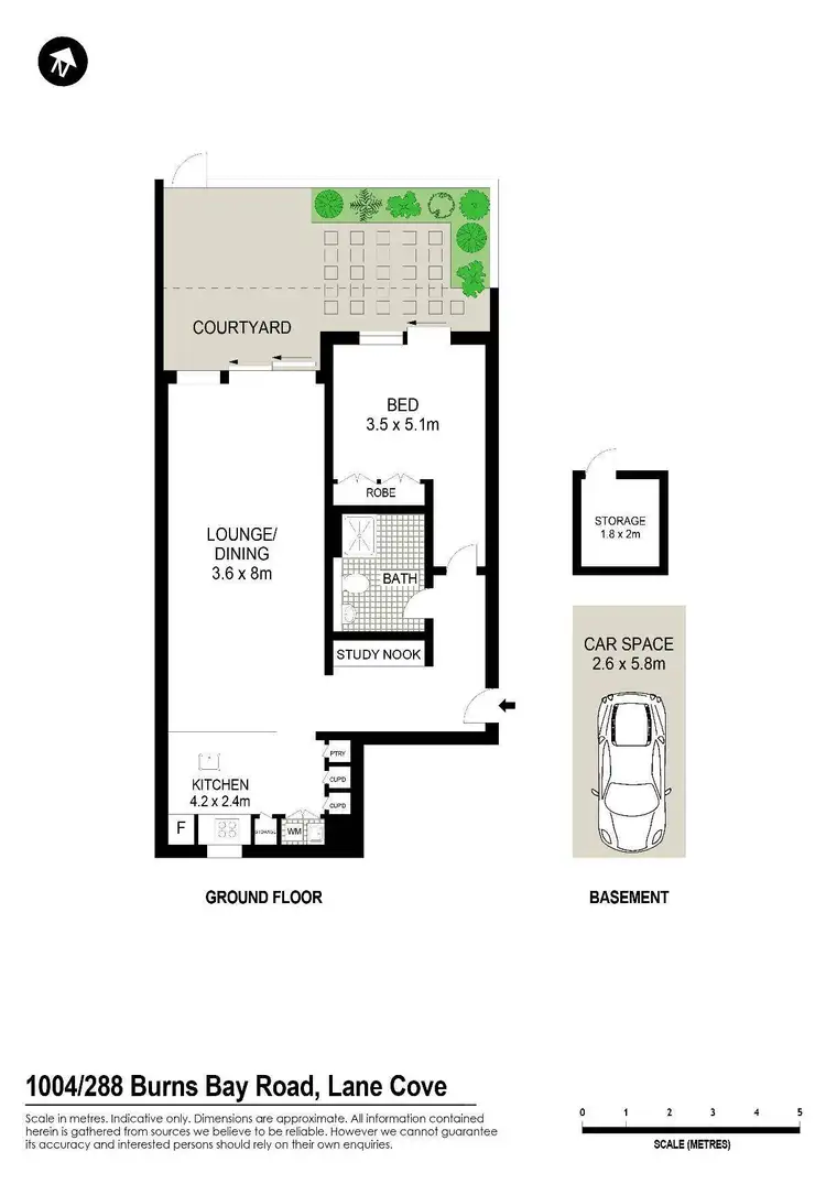 Floorplan of Homely apartment listing, 1004/288 Burns Bay Road, Lane Cove NSW 2066