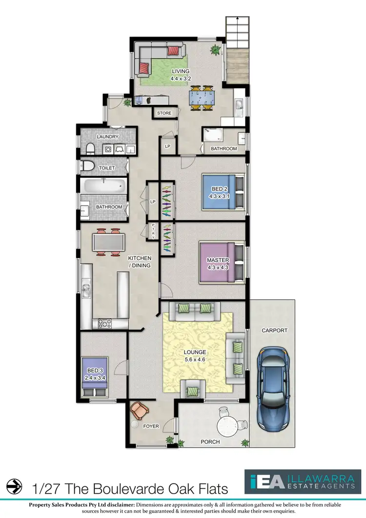 Floorplan of Homely villa listing, 1/27 The Boulevard, Oak Flats NSW 2529