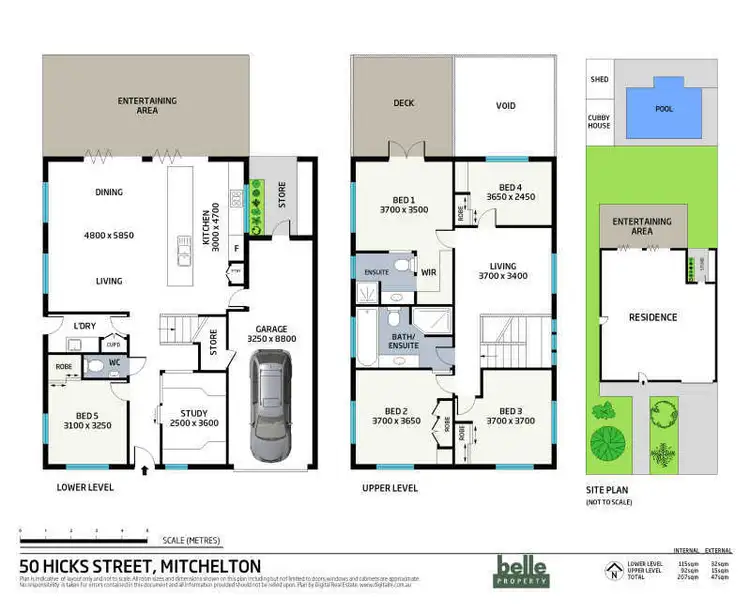 Floorplan of Homely house listing, 50 Hicks Street, Mitchelton QLD 4053