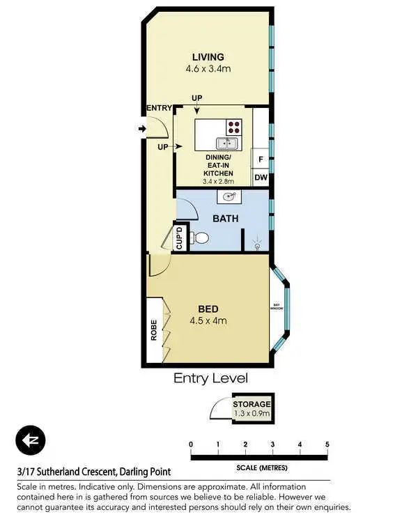 Floorplan of Homely apartment listing, 3/17 Sutherland Crescent, Darling Point NSW 2027