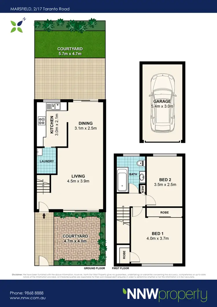 Floorplan of Homely townhouse listing, 2/17 Taranto Road, Marsfield NSW 2122