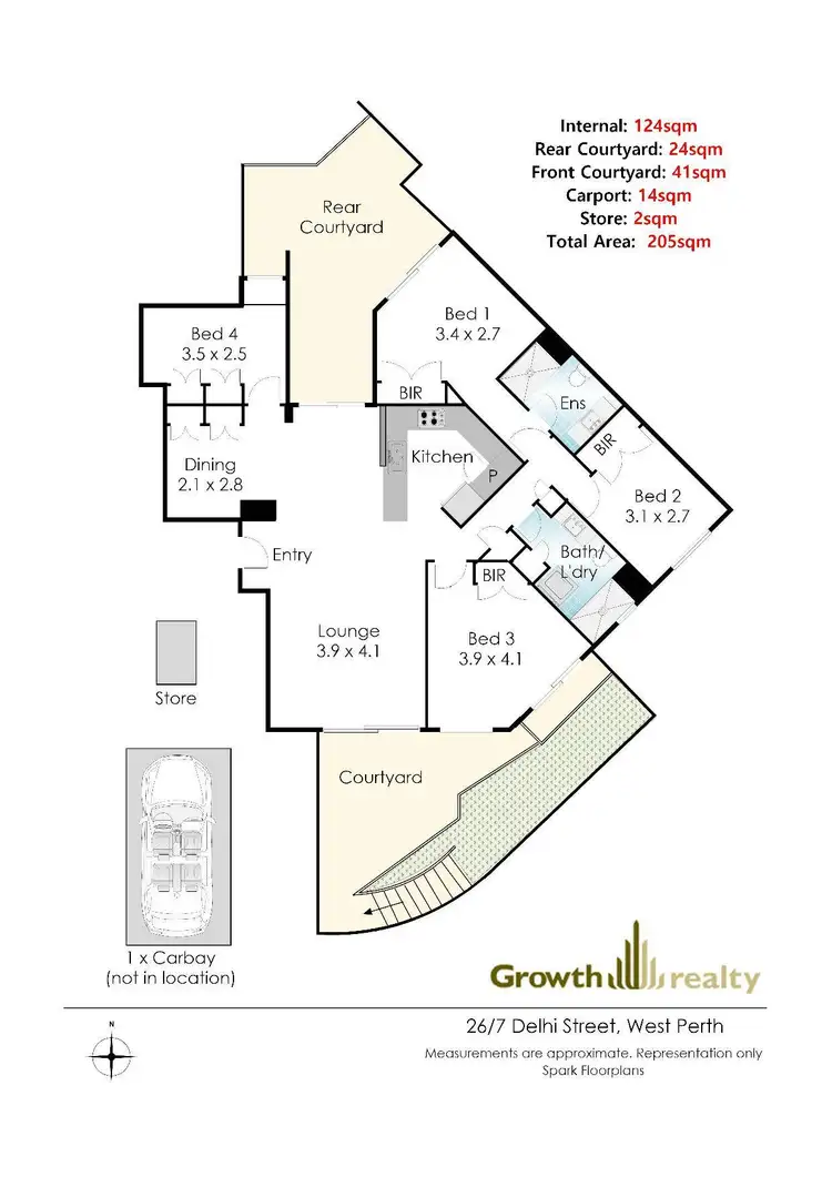 Floorplan of Homely apartment listing, 26/7 Delhi Street, West Perth WA 6005