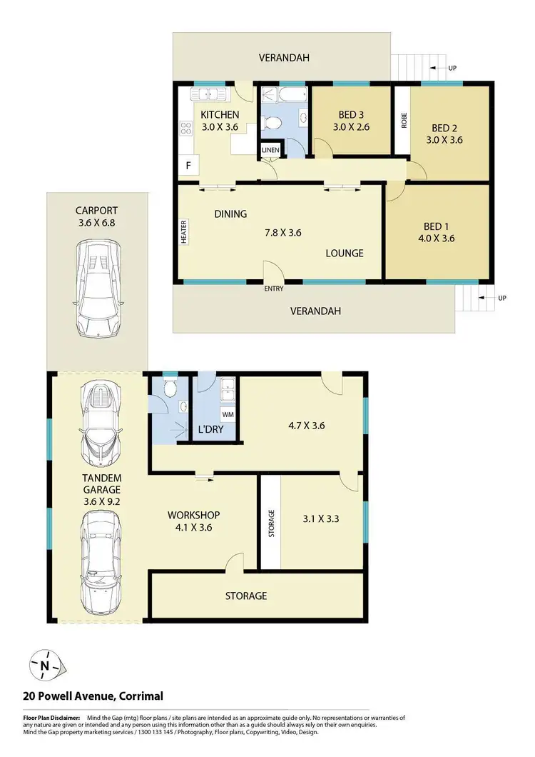 Floorplan of Homely house listing, 20 Powell Avenue, Corrimal NSW 2518