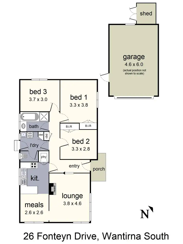 Floorplan of Homely house listing, 26 Fonteyn Drive, Wantirna South VIC 3152