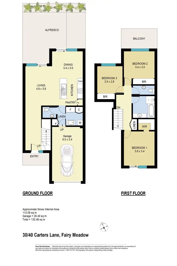 Floorplan of Homely townhouse listing, 30/42 Carters Lane, Fairy Meadow NSW 2519