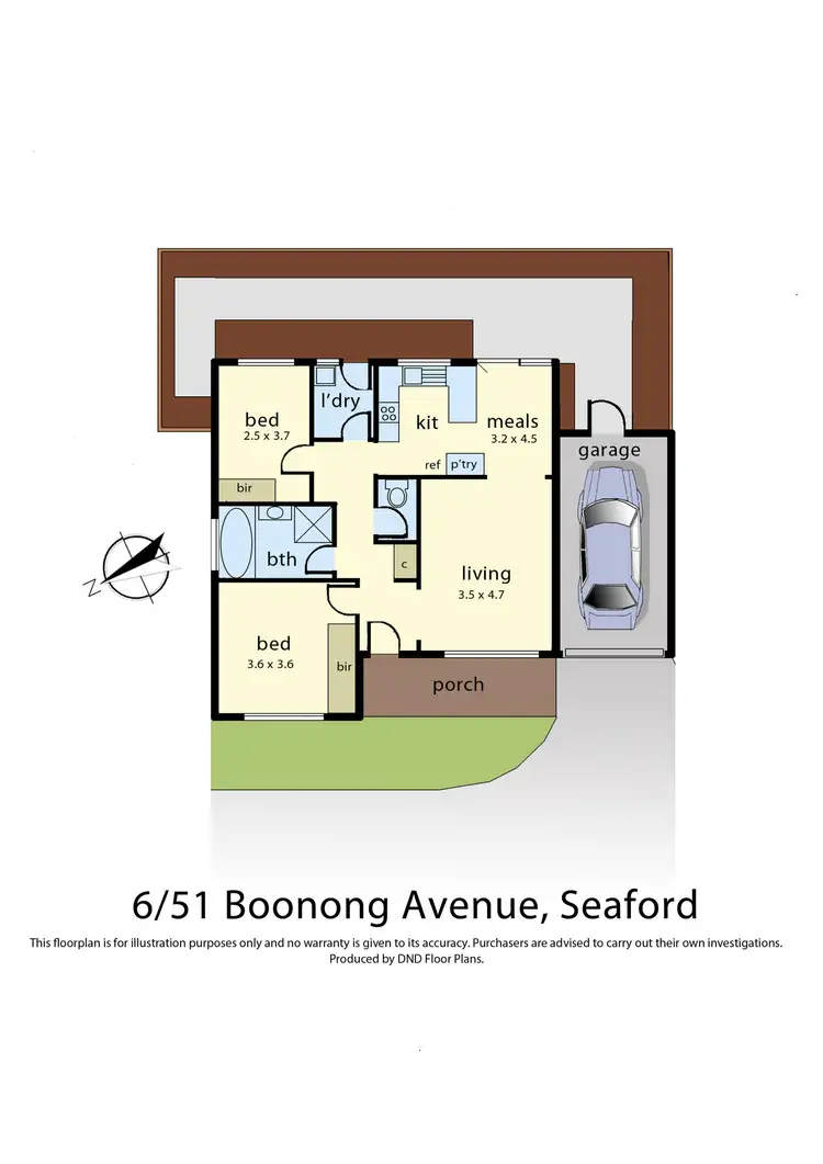 Floorplan of Homely unit listing, 6/51 Boonong Avenue, Seaford VIC 3198