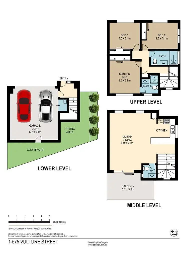 Floorplan of Homely townhouse listing, 1/575 Vulture Street East, East Brisbane QLD 4169