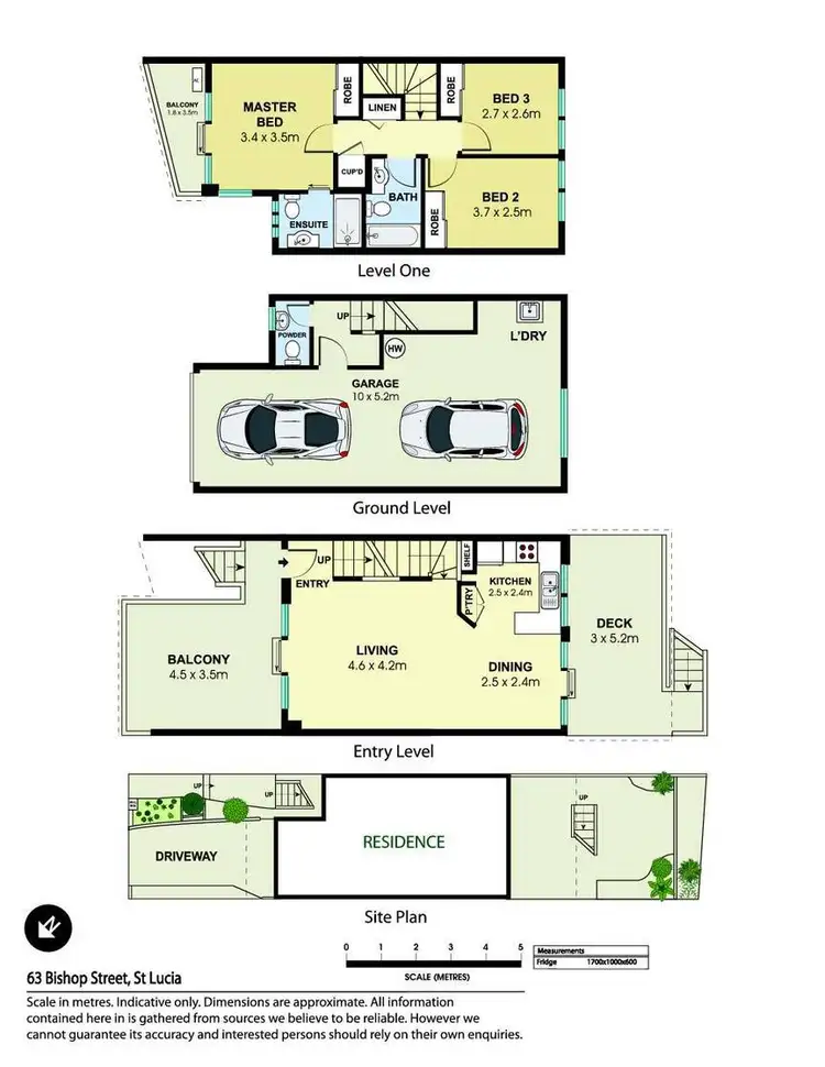 Floorplan of Homely townhouse listing, 63 Bishop Street, St Lucia QLD 4067