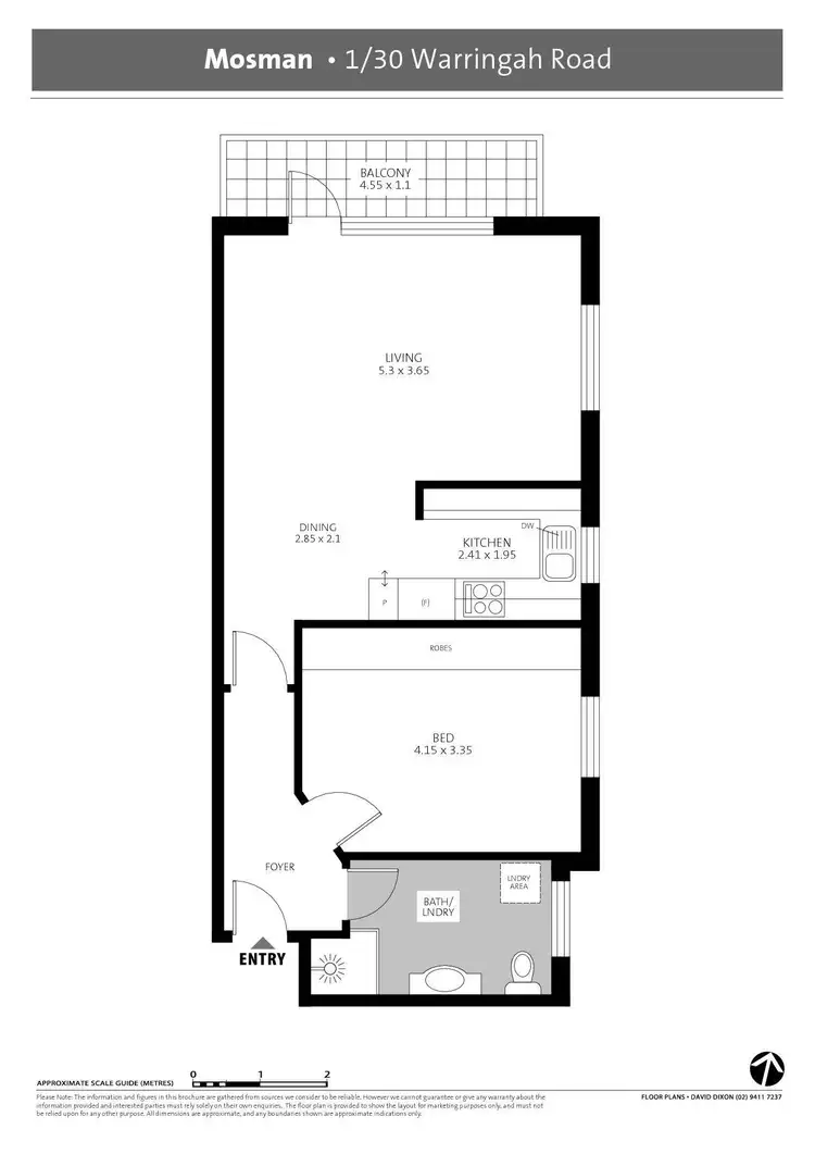 Floorplan of Homely apartment listing, 1/30 Warringah Road, Mosman NSW 2088