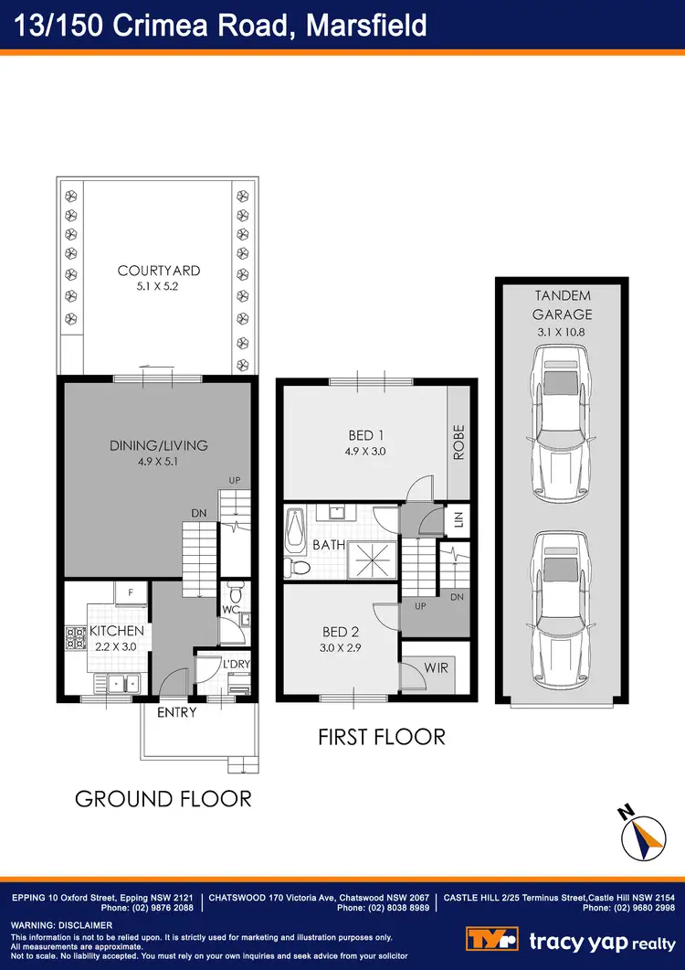 Floorplan of Homely townhouse listing, 13/150-152 Crimea Road, Marsfield NSW 2122