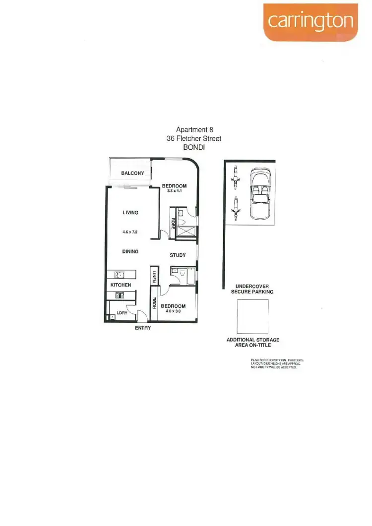 Floorplan of Homely apartment listing, 8/36 Fletcher Street, Bondi Beach NSW 2026