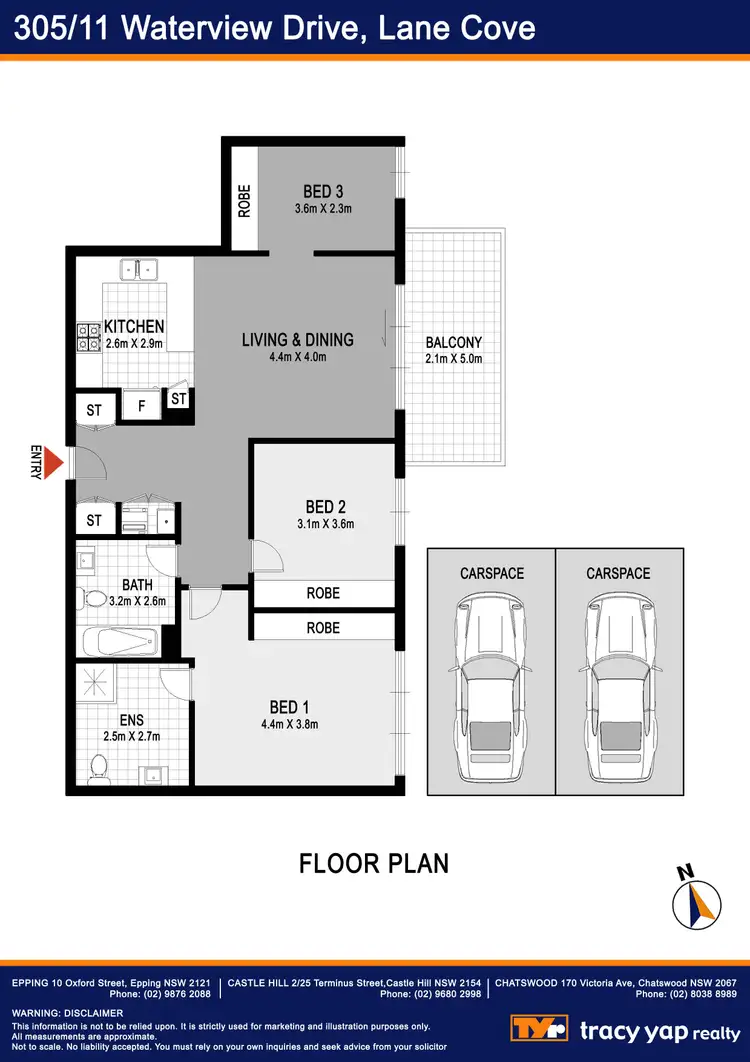 Floorplan of Homely apartment listing, 305/11 Waterview Drive, Lane Cove NSW 2066