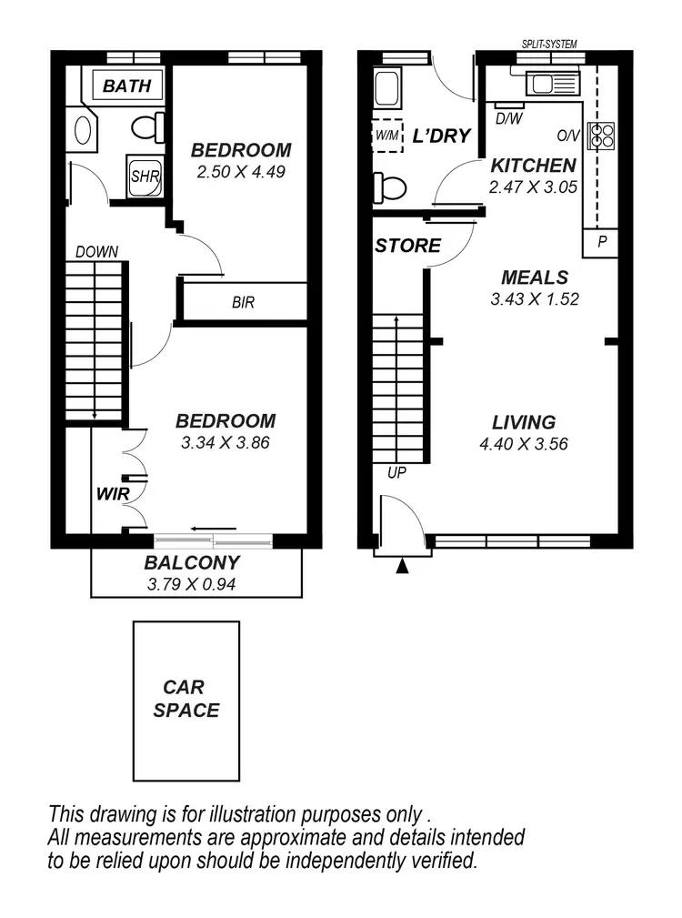 Floorplan of Homely townhouse listing, 2/6 Ray Street, South Plympton SA 5038
