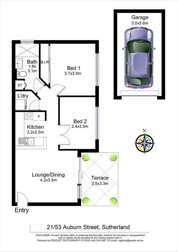 Floorplan of Homely unit listing, 21/53 Auburn Street, Sutherland NSW 2232