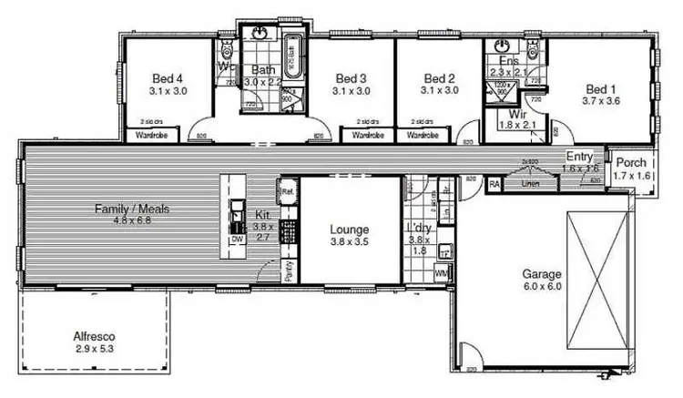 Floorplan of Homely house listing, 5 Alida Court, Warragul VIC 3820
