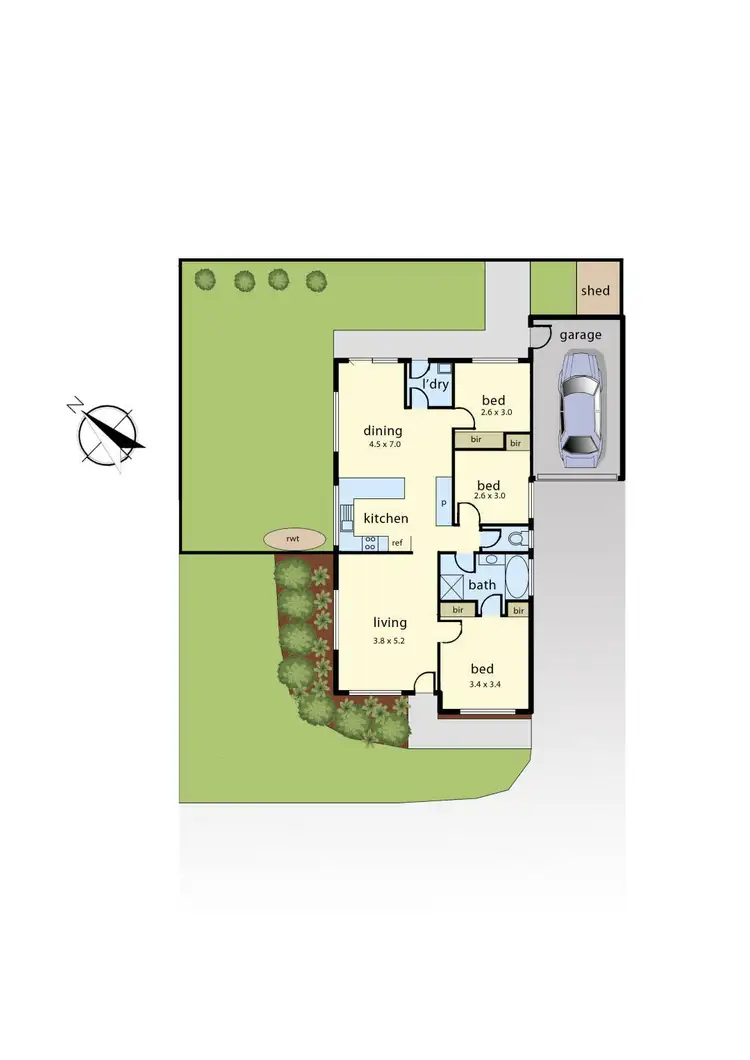 Floorplan of Homely unit listing, 1/56 Longwarry-Drouin Road, Longwarry VIC 3816