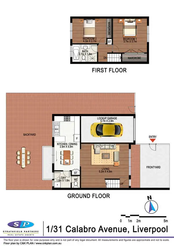 Floorplan of Homely townhouse listing, 3/31 Calabro Avenue, Liverpool NSW 2170