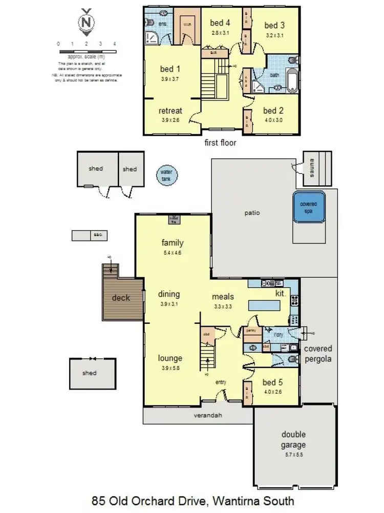 Floorplan of Homely house listing, 85 Old Orchard Drive, Wantirna South VIC 3152