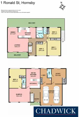 Floorplan of Homely house listing, 1 Ronald Street, Hornsby NSW 2077