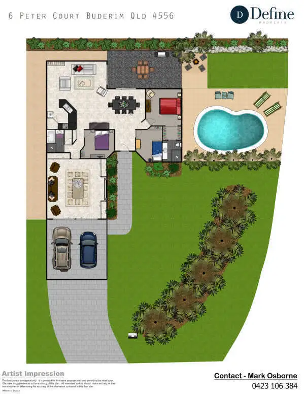 Floorplan of Homely house listing, 6 Peter Court, Buderim QLD 4556